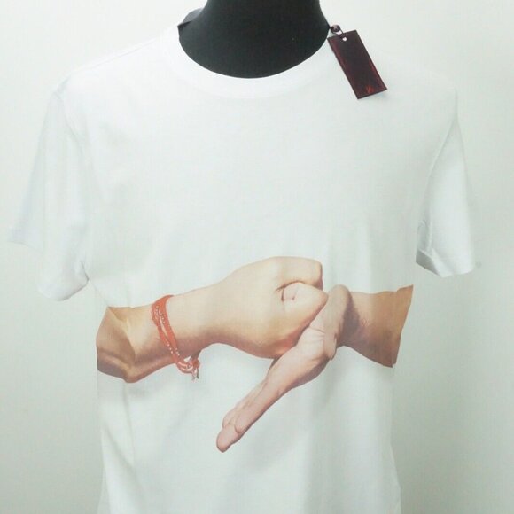 Isaia Other - Isaia Napoli Corallino Hand Gesture "Stubborn" Cotton T Shirt XL BRAND NEW